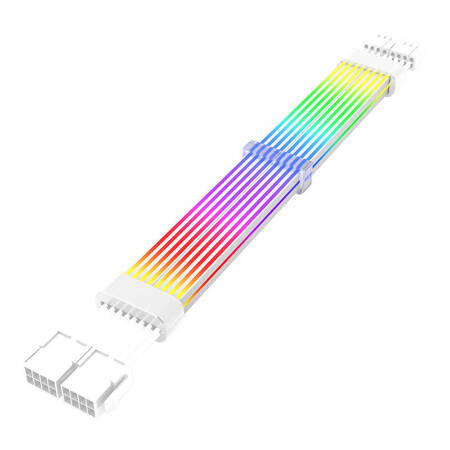 Przewód do zasilania karty graficznej Darkflash LG02, ARGB, 8 PIN*2 (biały)